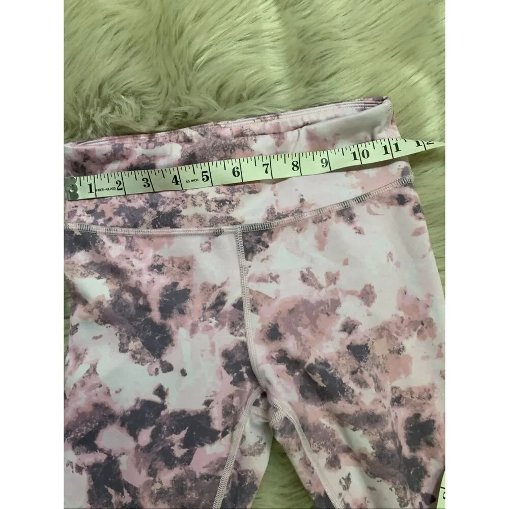 Athleta Girl High Rise Printed Chit Chat Tight Legging Moonstone Pink L/12